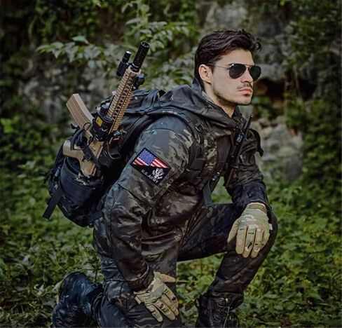 الولايات المتحدة الأمريكية الجيش المطرزة التصحيح العسكري التكتيكية من الولايات المتحدة العلم الأمريكي هوك وحلقة لحقائب الظهر قبعات القبعات السترات السراويل ، شعارات موحدة in Kuwait