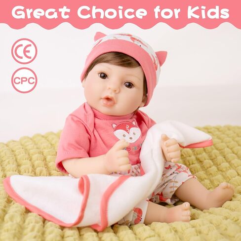 Aorikiz Reborn Baby Doll - 18 Inch Realistic Newborn Baby Dolls Boy - Real Life Soft Weighted Body Lifelike Baby Doll Gift Set with Gift Box for Kids Age 3+ in Saudi Arabia