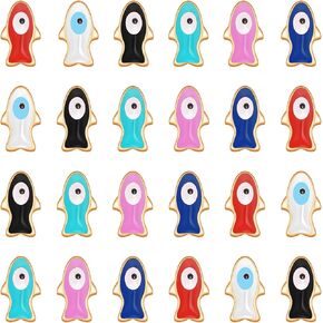 60Pcs 6Color Fish Spacer Beads Charms Tiny Fish Charms Loose Beads Alloy Gold Plated Enamel Beads for DIY Bracelet Necklace Jewelry Making Accessories Hole: 1.5mm in Kuwait