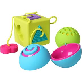 Fat Brain Toys Lil Dimpl Keychain - Orange - Popping Fidget Toy for Kids & Adults in Saudi Arabia