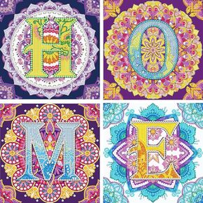 4 Pack Special Crystal Diamond Art Painting Kits Hummingbirds, Easy DIY Diamond Art Crafts, Home Decor 12x12 Inch