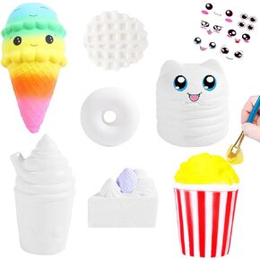 7 قطع من الفنون والحرف اليدوية للفتيات، مجموعة الحلوى التي تصنعها بنفسك مجموعة اسفنجية خاصة بك! هدايا لمحبي الحرف اليدوية للاطفال العاب الكريسماس. اسفنجي جامبو بطيء الارتفاع لتخفيف التوتر للبالغين، مع in Kuwait