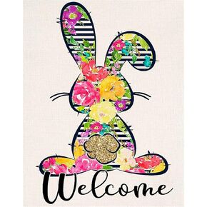 Muyankissu Diamond Painting Kits for Adults DIY 5D Welcome Spring Easter Bunny Colorful Flower Diamond Art Paint with Diamonds Full Drill Gem Art Painting Kit for Home Wall Decor Gifts 12x16inch in Kuwait