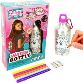 RALME Color Your Own Unicorn Water Bottle for Girls DIY Craft Kit, with Kids Color Your Own Face Mask & Pencil Case in Kuwait