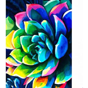 Rovepic 5D Diamond Painting Kits Cactu Succulent Round Full Drill, DIY Paint with Diamonds Art Abstract FlowerCrystal Rhinestone Cross Stitch for Home Office Wall Crafts Decorations 12×16 Inch in Kuwait