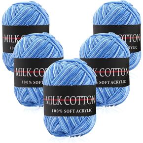 مجموعة غزل الأكريليك 250 جم (5 × 50 جم) مجموعة غزل الحياكة غزل كبير بونبون غزل ألوان متنوعة 100% أكريليك كروشيه حزمة الحياكة مجموعة متنوعة من الألوان مجموعة غزل الأكريليك باللون الأزرق in Kuwait