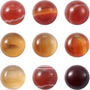 Crafans 50Pcs 12mm Round Gemstone Cabochons, Half Round Natural Agate Cabochons Dome Gemstone Beads No Hole Healing Power Stone Flat Back Chakra Crystal Beads for Jewelry Making(Magenta)
