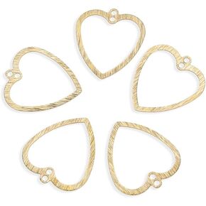 Adabele 20pcs Brushed Raw Brass Moon Component Jewelry Findings 29mm (1.1 inch) 4-Hole Pendant No Plated/Coated For Jewelry Craft Making CF-C2