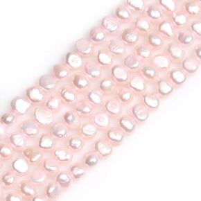 JOE FOREMAN Freshwater Cultured Pearl Beads for Jewelry Making Gemstone Semi Precious 7-8mm Freeform Green 15" Dyed Color in Kuwait