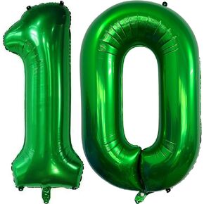 Lovoir 40 Inch Black Number Balloon 10 Large Size Jumbo Digit Mylar Foil Helium Black Balloons for 10th Birthday Party Celebration Decorations Graduations Anniversary Supplies Excellent Quality in Kuwait
