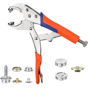 أداة تثبيت كبس شديدة التحمل من سوبنوم (3 قوالب قابلة للاستبدال)، مجموعة أدوات أزرار كبس قابلة للتعديل مع أداة تثبيت، تتضمن 10 مجموعات من أزرار كبس مقاس 15 مم لغطاء القارب، واستبدال أزرار الكبس المعدنية، وأغطية القوارب، والقماش، والقماش in Kuwait