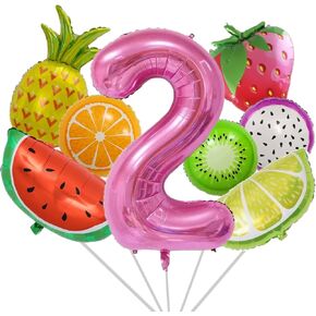 Twotti Fruity Birthday Decorations Balloons,Fruit Themed Birthday Party Supplies,Fruit Balloons for 2nd Birthday for Girls in Saudi Arabia