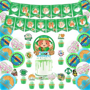 زينة حفلات اعياد الميلاد للفتيات الكشافة تتضمن لافتة عيد ميلاد سعيد وبالونات لاتكس واعواد علوية للكب كيك لتزيين حفلات اعياد الميلاد بطابع الكشافة in Kuwait