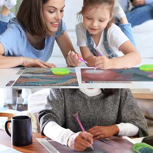 Diamond Painting Kits for Adults, Kids Moose Animals in The Water DIY 5D Diamond Painting Arts Craft for Home Wall Decor Birthday Gifts 12x16inch in Kuwait