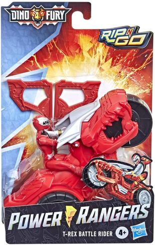 Power Rangers Dino Fury Rip N Go Sabertooth Battle Rider and Dino Fury Green Ranger 6-Inch-Scale Vehicle and Action Figure, Toys for Kids in Saudi Arabia