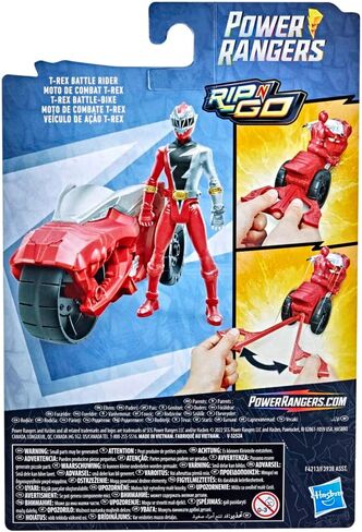 Power Rangers Dino Fury Rip N Go Sabertooth Battle Rider and Dino Fury Green Ranger 6-Inch-Scale Vehicle and Action Figure, Toys for Kids in Saudi Arabia