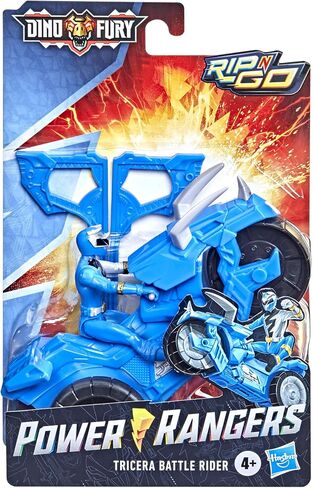 Power Rangers Dino Fury Rip N Go Sabertooth Battle Rider and Dino Fury Green Ranger 6-Inch-Scale Vehicle and Action Figure, Toys for Kids in Saudi Arabia