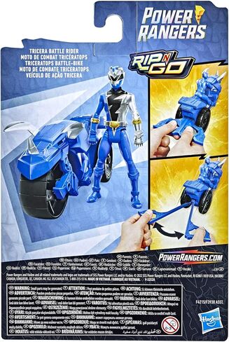 Power Rangers Dino Fury Rip N Go Sabertooth Battle Rider and Dino Fury Green Ranger 6-Inch-Scale Vehicle and Action Figure, Toys for Kids in Saudi Arabia