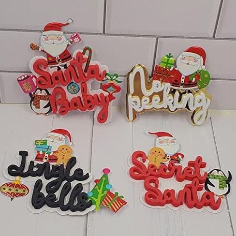 KSCRAFT Christmas Shadow Words Metal Cutting Dies for DIY Scrapbooking/Card Making/Kids Fun Decoration Supplies in Saudi Arabia