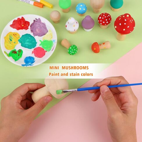 مجموعة فطر خشبية مكونة من 54 قطعة، 10 أحجام مختلفة وأشكال لطيفة فطر خشبي غير مكتمل مثالي لصياغة المشاريع الفنية وديكور الربيع والصيف تحت عنوان الجنية، لطيف وسلس وسهل الطلاء in Kuwait