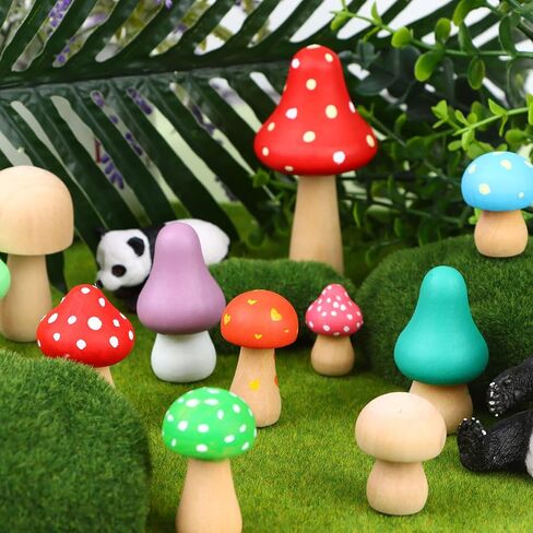 مجموعة فطر خشبية مكونة من 54 قطعة، 10 أحجام مختلفة وأشكال لطيفة فطر خشبي غير مكتمل مثالي لصياغة المشاريع الفنية وديكور الربيع والصيف تحت عنوان الجنية، لطيف وسلس وسهل الطلاء in Kuwait