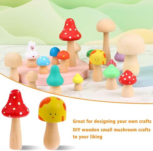 مجموعة فطر خشبية مكونة من 54 قطعة، 10 أحجام مختلفة وأشكال لطيفة فطر خشبي غير مكتمل مثالي لصياغة المشاريع الفنية وديكور الربيع والصيف تحت عنوان الجنية، لطيف وسلس وسهل الطلاء in Kuwait