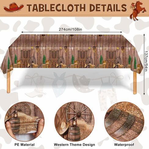KELENO 121 Western Cowboy Birthday Party Decorations Supplies for Kids Boys Adults Brown Blue Horse Balloon Galand Arch Kit Tablecloth Backdrop Rodeo Balloon Western Themed Party Decorations in Kuwait