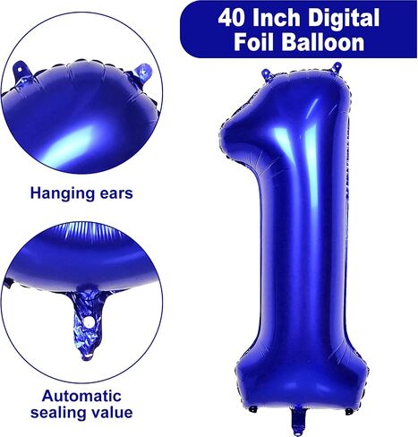 40 Inch Number Balloons 10, Black Helium Foil Number 10 Balloons, Large Number Balloon Age Balloon for Boys Girls Birthday Party, Wedding, Anniversary Decorations Supplies(Digit 10) in Kuwait