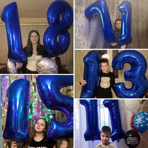 40 Inch Number Balloons 10, Black Helium Foil Number 10 Balloons, Large Number Balloon Age Balloon for Boys Girls Birthday Party, Wedding, Anniversary Decorations Supplies(Digit 10) in Kuwait