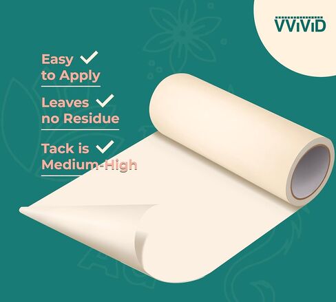 VViViD Premium Direct-Apply Medium-High Tack Transfer Tape for Crafting Vinyl, 6" x 50’ Easy-Apply Paper for Cricut, Sillhouette, Decals and Lettering in Saudi Arabia