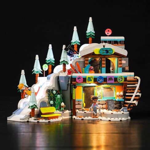 مجموعة إضاءة LED من LocoLee لمنحدر التزلج والمقهى Lego Holiday 41756، مجموعة ملحقات الإضاءة الإبداعية المتوافقة مع مجموعة بناء Lego 41756 (أضواء فقط، بدون نماذج) in Kuwait