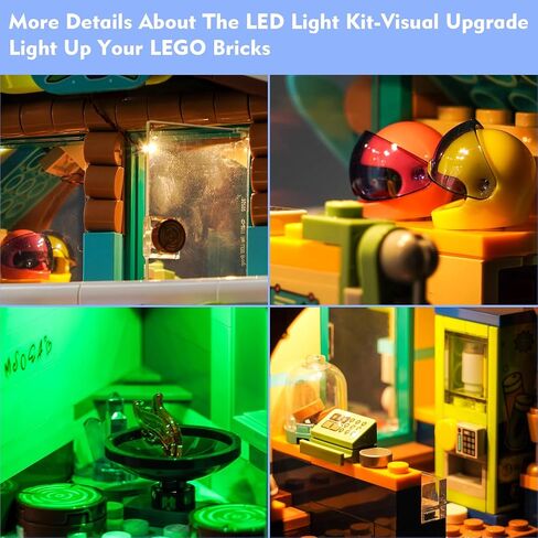 مجموعة إضاءة LED من LocoLee لمنحدر التزلج والمقهى Lego Holiday 41756، مجموعة ملحقات الإضاءة الإبداعية المتوافقة مع مجموعة بناء Lego 41756 (أضواء فقط، بدون نماذج) in Kuwait