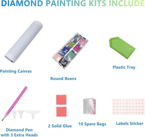 مجموعة الطلاء الماسي Harita Sunflowers - طقم فني ماسي دائري كامل الحفر 5D DIY للبالغين المبتدئين - مثالي لديكور جدار المنزل - مقاس 13.8 × 17.7 بوصة in Kuwait