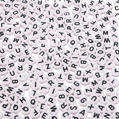 100pcs Letter Beads 4x7mm Acrylic Luminous Round Heart Beads Glow in The Dark Beads for Bracelets Jewelry Making DIY Crafts in Kuwait