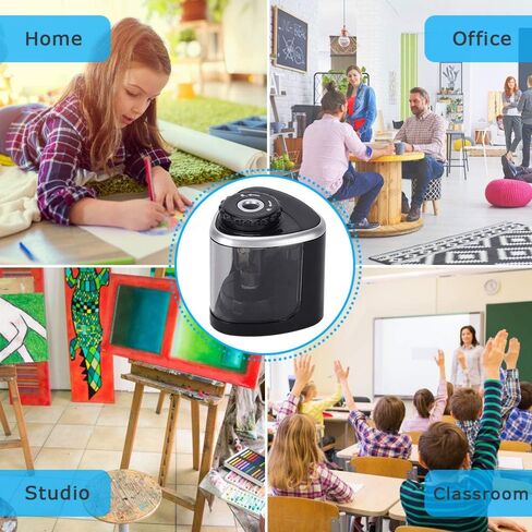 مبراة أقلام رصاص أوتوماتيكية - مبراة أقلام رصاص كهربائية محمولة باليد عالية التحمل للرقم 2/أقلام الرصاص الملونة (6-8 مم)، مبراة يدوية للمدرسة/الفنانين/الأطفال/الفصول الدراسية/المكتب/المنزل in Kuwait