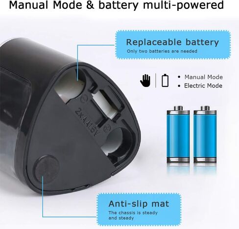 مبراة أقلام رصاص أوتوماتيكية - مبراة أقلام رصاص كهربائية محمولة باليد عالية التحمل للرقم 2/أقلام الرصاص الملونة (6-8 مم)، مبراة يدوية للمدرسة/الفنانين/الأطفال/الفصول الدراسية/المكتب/المنزل in Kuwait