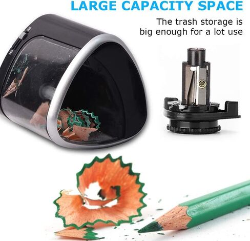 مبراة أقلام رصاص أوتوماتيكية - مبراة أقلام رصاص كهربائية محمولة باليد عالية التحمل للرقم 2/أقلام الرصاص الملونة (6-8 مم)، مبراة يدوية للمدرسة/الفنانين/الأطفال/الفصول الدراسية/المكتب/المنزل in Kuwait