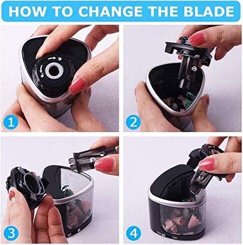 مبراة أقلام رصاص أوتوماتيكية - مبراة أقلام رصاص كهربائية محمولة باليد عالية التحمل للرقم 2/أقلام الرصاص الملونة (6-8 مم)، مبراة يدوية للمدرسة/الفنانين/الأطفال/الفصول الدراسية/المكتب/المنزل in Kuwait