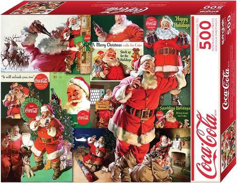 Springbok Coca-Cola Sparkling Holidays - 500 Piece Jigsaw Puzzle for Adults - Made in USA in Saudi Arabia