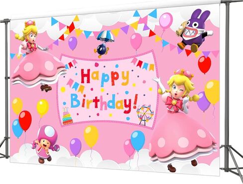 خلفية الاميرة بلون خوخي مقاس 7 × 5 قدم لمستلزمات الحفلات لتزيين حفلات اعياد الميلاد in Kuwait