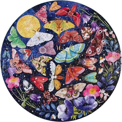 eeBoo Piece and Love Moths 500 Piece Round Adult Jigsaw Puzzle/Ages 14+ (PZFMOT) in Saudi Arabia