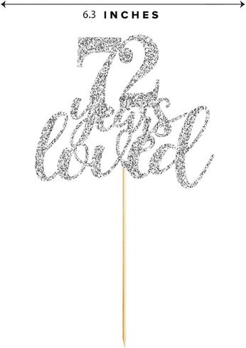 72 Silver Glitter Happy 72nd Birthday Cake Topper, Cheers to 72 Years Party Decorations, Supplies, cake topper in Saudi Arabia