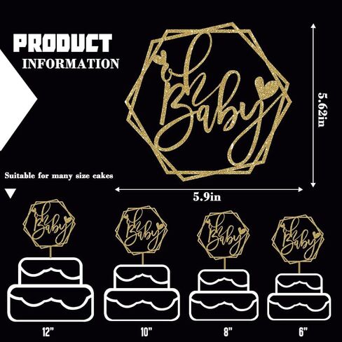 Oh baby cake topper,Boy or Girl Cake Topper,Oh Baby Shower Cake topper,Gender Reveal Baby Shower Party Decorations, Oh baby Gender Reveal Baby Shower Party Decorations. in Kuwait