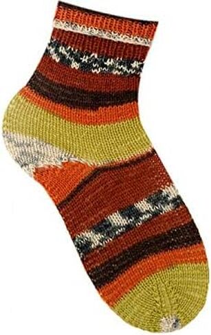 (1) خيوط جوارب ذكية بوزن 100 جرام - فائقة النعومة، صوف ونايلون، 437 ياردة، برتقالي مقلم ذاتيًا، نحاس، رمادي وأكثر من ذلك in Kuwait