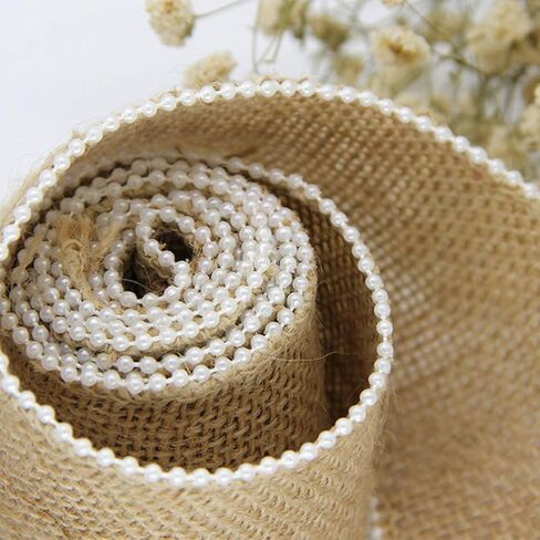 Burlap with Pearl - Beautiful Pearl is Perfect for a Myriad of Hand DIY Craft Projects. Wedding Burlap in Saudi Arabia