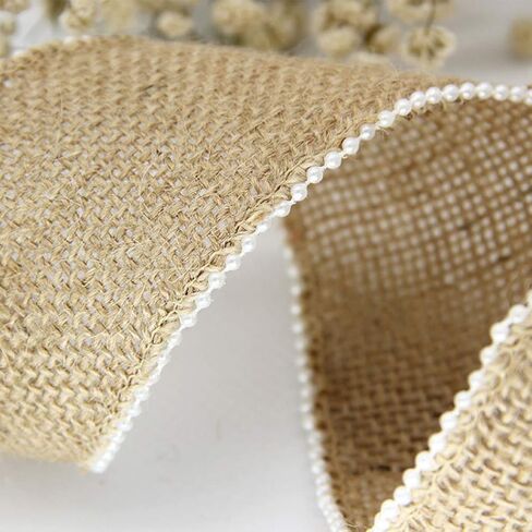 Burlap with Pearl - Beautiful Pearl is Perfect for a Myriad of Hand DIY Craft Projects. Wedding Burlap in Saudi Arabia