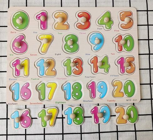 Suandsu 2pcs Alphabet and Number Wooden Jigsaw Puzzles Early Educational Toys Gift in Kuwait
