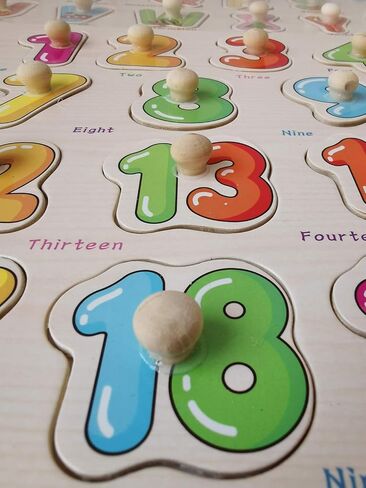 Suandsu 2pcs Alphabet and Number Wooden Jigsaw Puzzles Early Educational Toys Gift in Kuwait