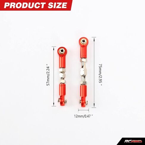 RCAWD Turnbuckles for Big Rock V3 3S & Typhon V3 3S & Typhon V3 MEGA 550 Linkages Upgrades, Tie Rods Set Toe Link for ARRMA 1/10 1/8 Parts #ARA330766 in Saudi Arabia