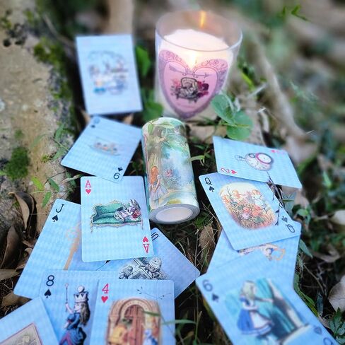 مجموعة اشرطة واشي بنمط اليس ان وندرلاند وملصقات مقطوعة بالقالب وأوراق سجل القصاصات in Kuwait